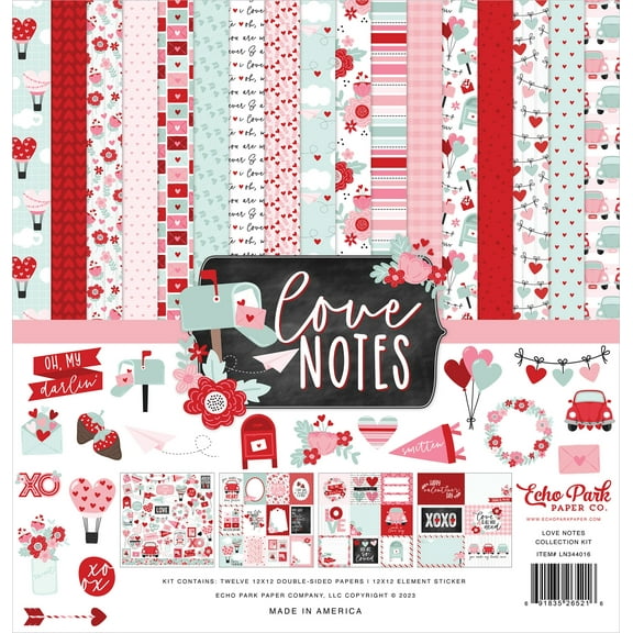 Echo Park Collection Kit 12"x12" - Love Notes