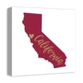 thumbnail image 2 of Creative Products Red and Tan California Pride 16 x 16 Canvas Wall Art, 2 of 5