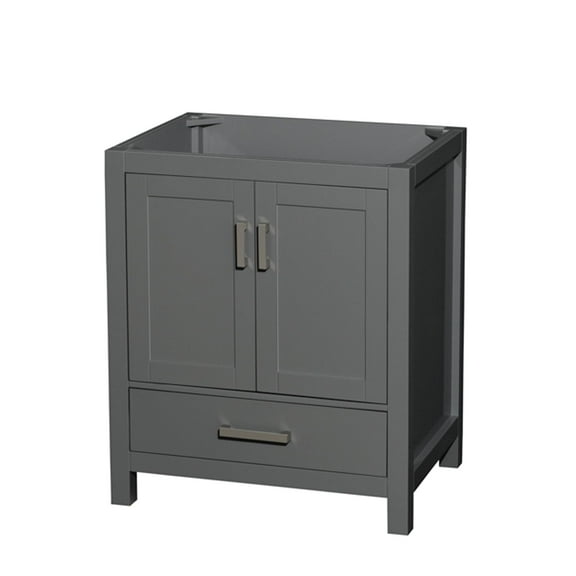 Wyndham Collection Sheffield 29" No Sink Wood Single Bathroom Vanity in Gray