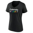 thumbnail image 2 of Women's Black Colorado Rapids Team City Pride Logo - V-Neck T-Shirt, 2 of 3