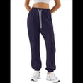 thumbnail image 3 of Pantalones Deportivos Holgados para Mujer, de Otoño, para Entrenamiento, de Cintura Alta, Cómodos y Deportivos. Azul Oscuro L, 3 of 7