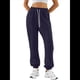 thumbnail image 3 of Pantalones Deportivos Holgados para Mujer, de Otoño, para Entrenamiento, de Cintura Alta, Cómodos y Deportivos. Azul Oscuro XXXL, 3 of 7