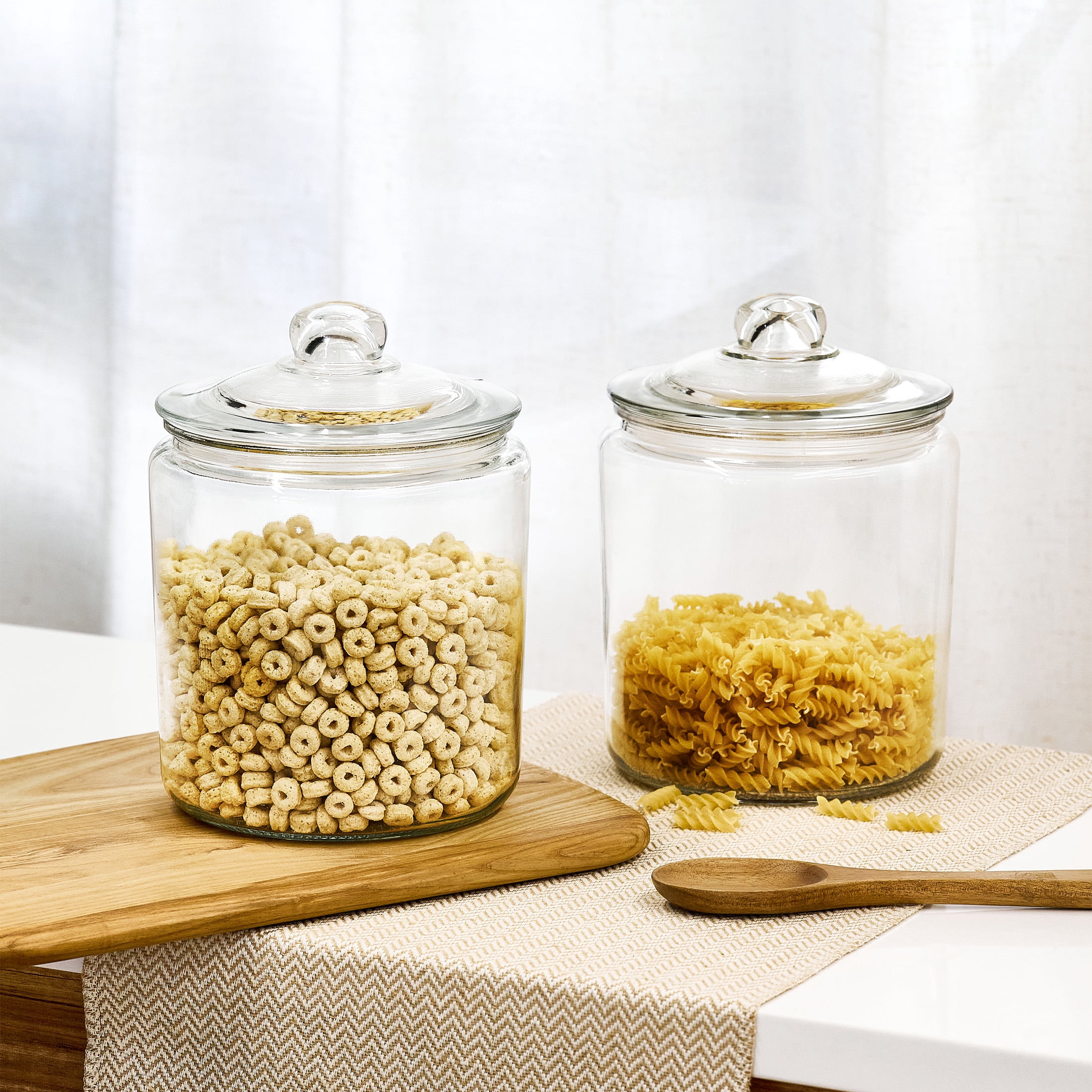 Mainstays Glass Cookie Jar Canister with Lid, 1 Gallon