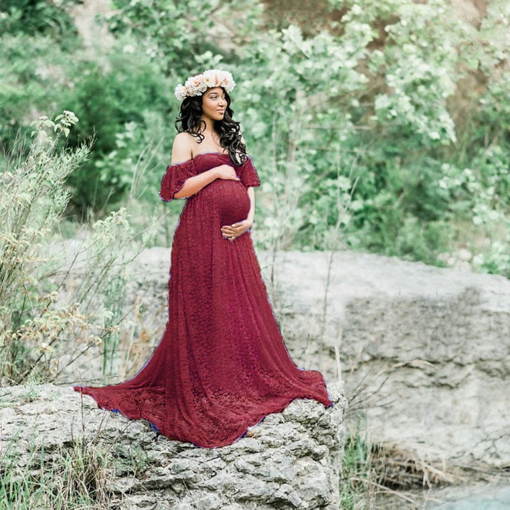 Long Maternity Photography Props Pregnancy Dress Photography Maternity