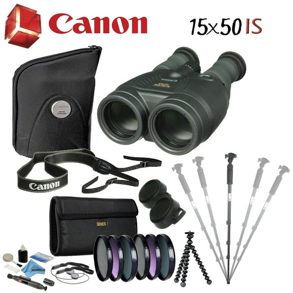 Canon 15x50 is All-Weather Image Stabilized Binocular Advanced Bundle(International Model)