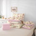 thumbnail image 6 of Manfei Ocean Theme Shell 7-Piece Twin Bedding,Hawaii Holiday Coconut Tree Bedding Comforter Set,Pink Reversible, 6 of 7