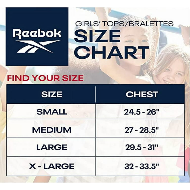 Reebok Girls Seamless Bras T-Back Bralettes, 2-Pack 