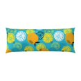 Body Pillow Cover Cute Orange Yellow Lemon Super Soft Body Pillow Cover with Zipper