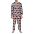 thumbnail image 3 of Sikiie Dachshund Dog Heart Mens Pajama Set, Soft Warm Long Sleeve Sleepwear, Cozy Button-Down Pjs for Men-Medium, 3 of 7