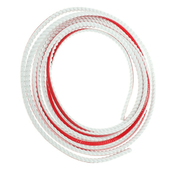 HEMOTON Embossed Molding Trim with Adhesive Backing for Decor White PVC 1 Roll 0.87 x 49.21 Feet