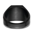 thumbnail image 5 of Primal Steel Stainless Steel Black IP-plated Signet Ring, 5 of 11