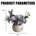 thumbnail image 2 of Flor artificial con jarrón de cerámica pequeño, ramo de hortensias rosas, flores falsas, 2 of 5