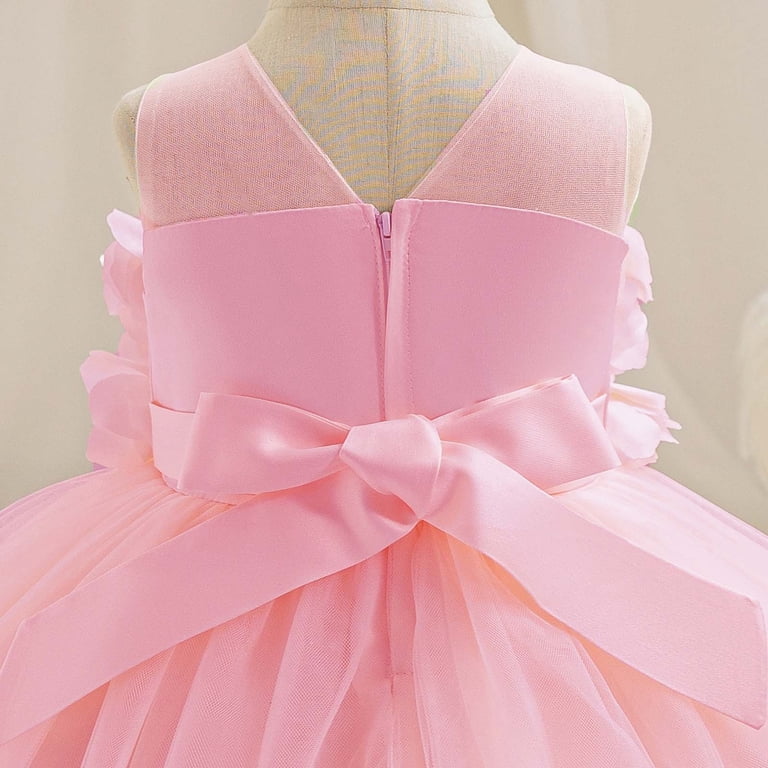 Goindgs Girls Flower Pageant Peplum Tutu Dress for Baby Girl Baptism Formal  Party Wedding Pageant Dance Short Gown Toddler Girls Princess Z5-Light Pink  5-6 T - Walmart.com