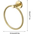 thumbnail image 5 of Toallero de acero inoxidable, toallero de anillo con toallero de estilo Simple para baño, cocina, dorado JAMW Sencillez, 5 of 5