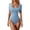 Blue, variant on Women's Square Neck Sexy Ribbed Square Neck Short Sleeve Bodysuits Yoga Clothes