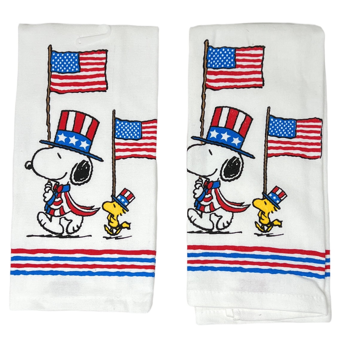 4th July Americana Stars Stripes Towels American Pride Patriotic 2 Hand Towels 