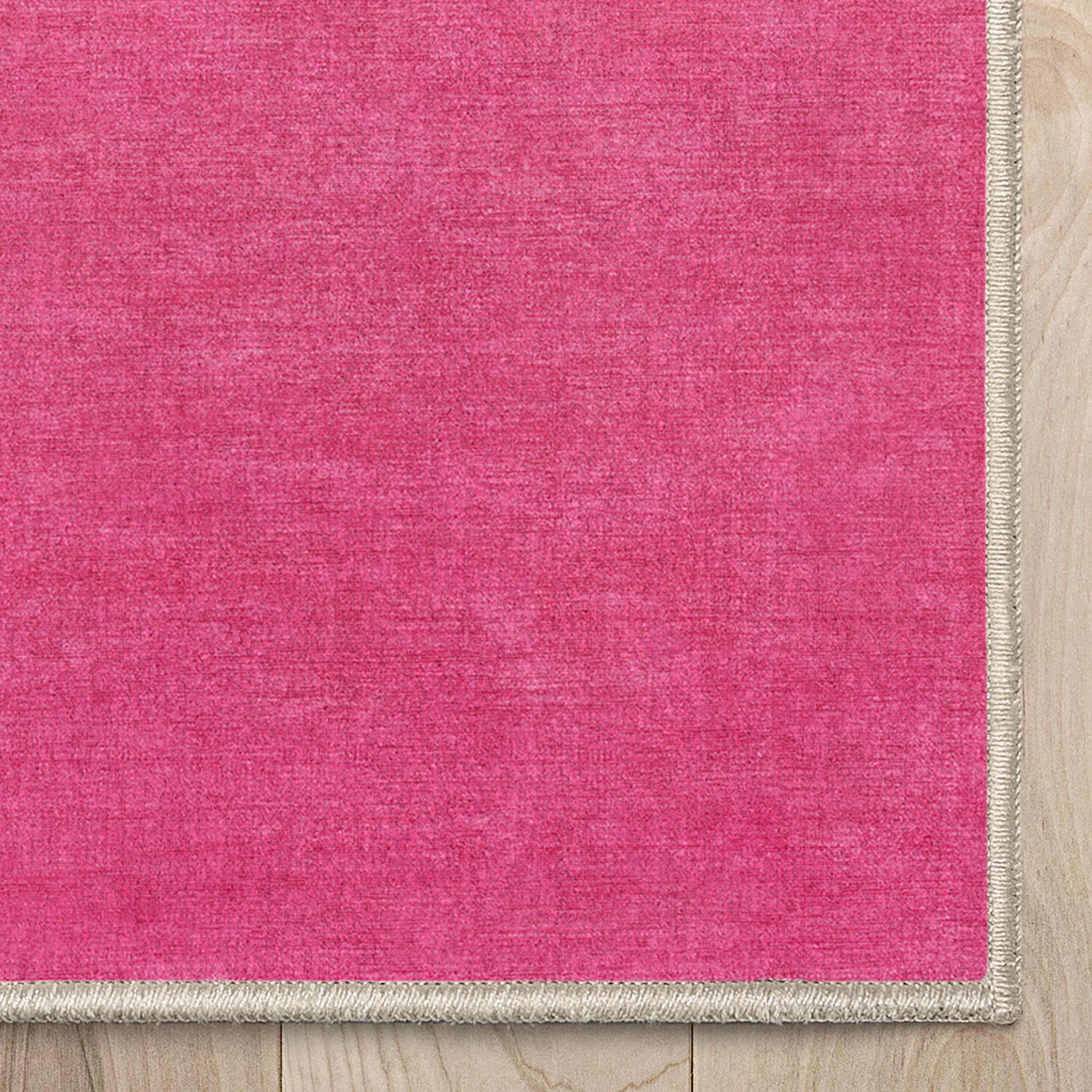 Well Woven Apollo Ombre Modern Pink Flat Pile Easy to Clean 3'3" x 5' Area Rug for Living Room Dining Room Bedroom and Kitchen