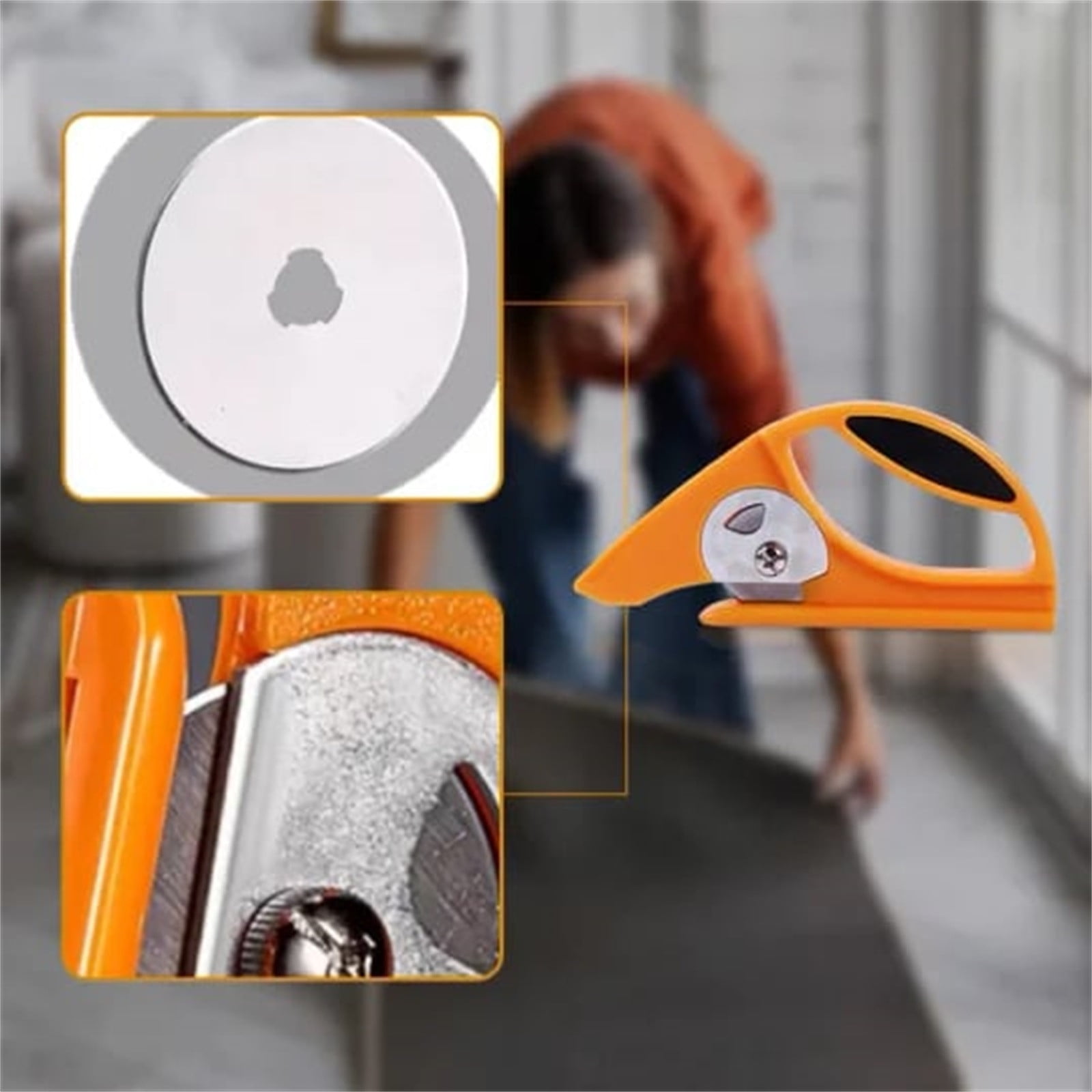 3 Packs Trapezoid Carpet Cutter Knife, Manual Multi-Purpose Tool with 45mm Blade for Leather Fabric Carpet Quilting, Precision Cutting Craft DIY Stainless Steel Utility Knife, Sharp Durable Hand Tool