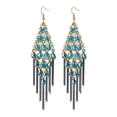 thumbnail image 1 of Pendientes de mujer Pendientes de borla de cadena larga de cristal de moda de diamante Wmkox8yi sjalhkljlk184, 1 of 1
