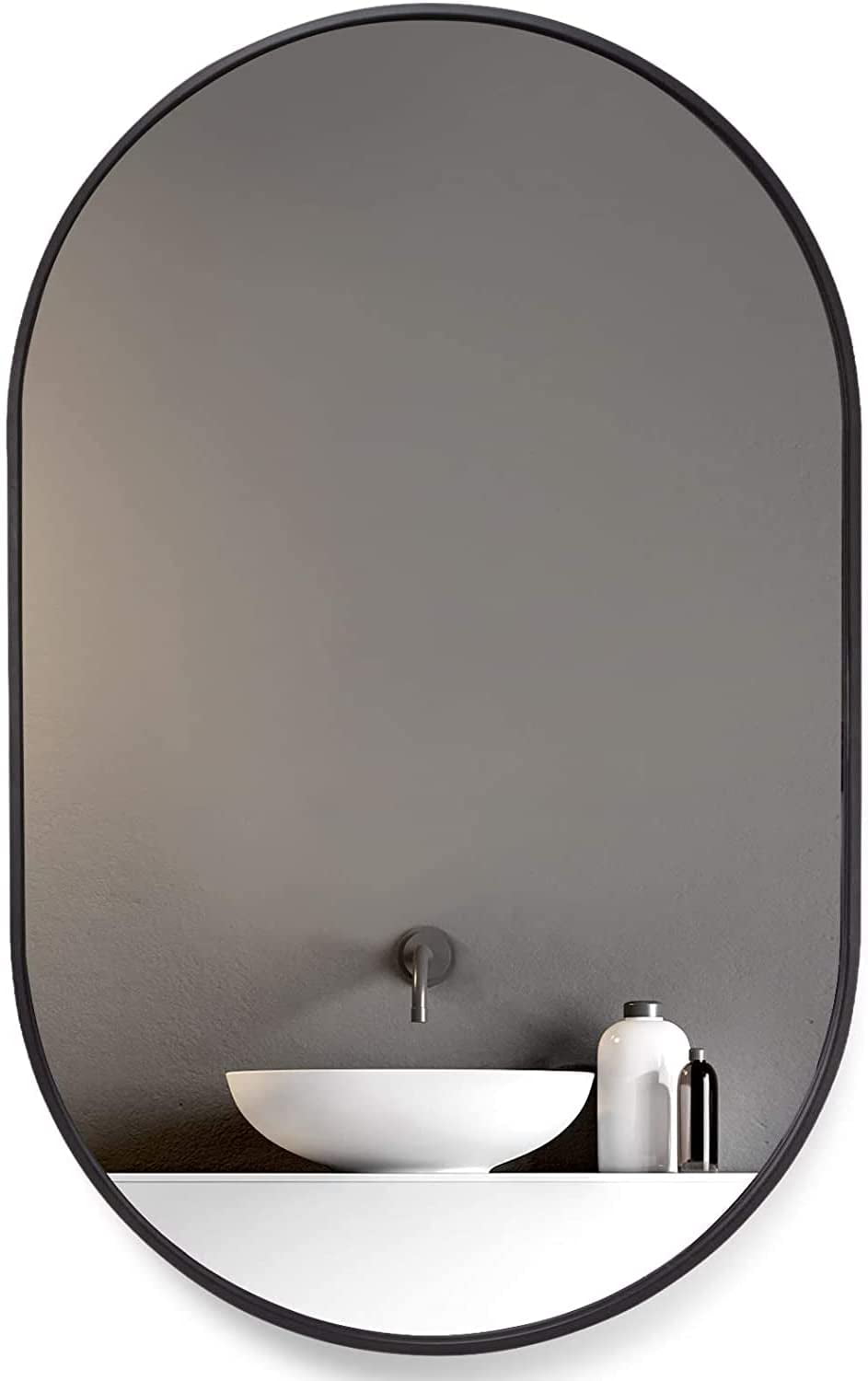 Bathroom Accessories Mirror Oval Mirror Full-Length Mirror Clothing Store Cloakroom Make-up Mirror Fitting Room Floor Mirror Fitting Mirror Wall-Mounted Mirror High 120cm