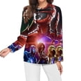 thumbnail image 3 of Power Rangers Women’s Pajama Top 3D Digital Print Sleepwear Trendy Crewneck Pullovers Long Sleeve Shirts XL, 3 of 8