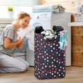 thumbnail image 5 of Yayeee Freestanding Laundry Hamper with Handle Collapsible Large Storage Basket for Clothes, Red Starry Pattern, 5 of 7