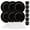 Black, variant on Round Beaded Charger Plates, 13 Inch, with Napkin Rings and Cloth Napkins, Set of 6 (Silver)