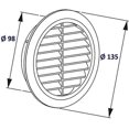 thumbnail image 4 of Grille de Ventilation en Plastique - Protection contre les Insectes, Blanc, 4 of 4