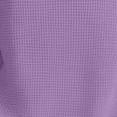 thumbnail image 7 of CLOISE Waffle Tops for Women V Neck Casual Shirts Cotton Blend Solid Color Long Sleeve Pullover Fall Winter Slim Outfits Purple 3XL, 7 of 7