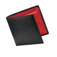 thumbnail image 3 of Cartera para hombre Fernando Línea roja con patrón de fibra de carbono pequeña, 3 of 8