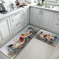 thumbnail image 2 of White Kitchen Mat Rooster Kitchen Rugs Sets of 2, Washable Non-Slip Chicken Animal Kitchen Floor Mats for in Front of Sink Kitchen Decor for Dining Room, Floor Home, Laundry, 2 of 6
