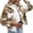 Khaki, variant on Womens Plaid Flannel Hooded Dressy Casual Drawstring Button Down Cropped Shacket Comfort Loose Fit Jacket Outerwear with Pockets