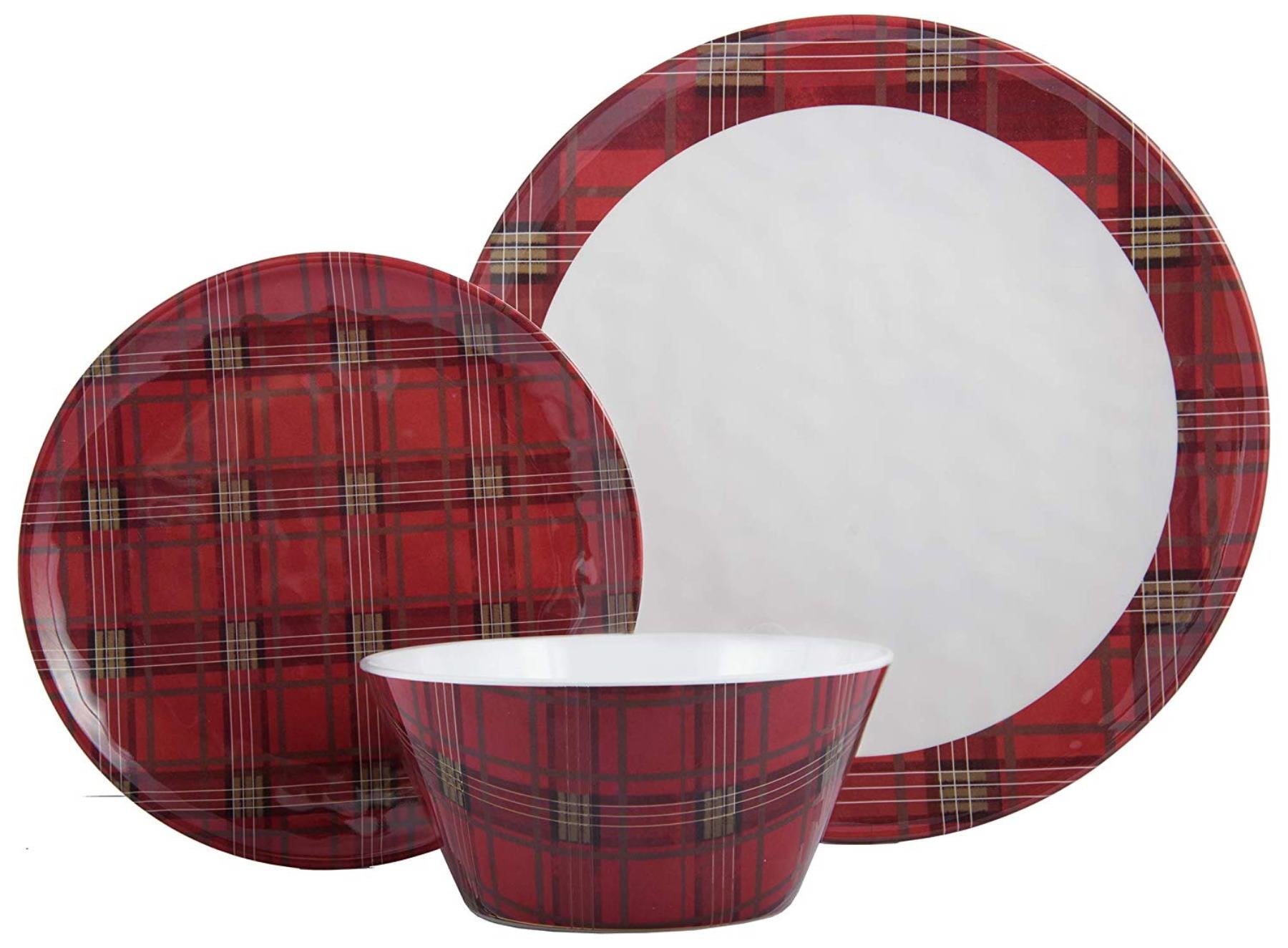 Melange 608410095281 36Piece 100 Dinnerware Set Christmas Collection