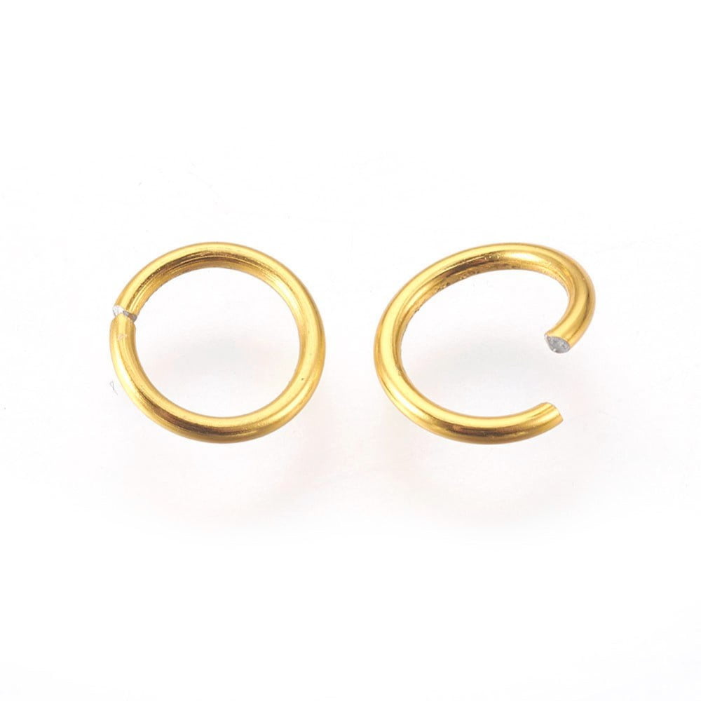 Aluminum and Iron Open Jump Rings Round Single Loops Mixed Color 18~22 Gauge 4~10x0.6~1mm