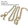thumbnail image 3 of LABLT Tow Chain J Hook 5/16 x 6 ft Grade 70 Replacement for Mini T Hook Recovery Wrecker Axle, 3 of 6