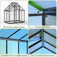 thumbnail image 4 of 6x4 FT Greenhouse for Outdoors, NEORIVER Quick Assembly Polycarbonate Green House with UV Protection, Heavy-Duty Windproof Aluminum Frame, Adjustable Roof Vent – for Backyard, Garden or Patio, 4 of 8