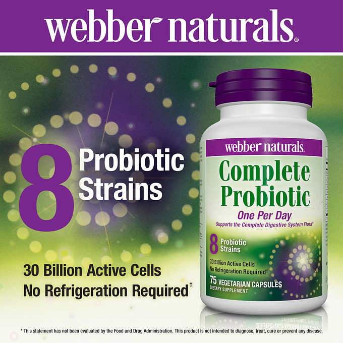 webber naturals Complete Probiotic, 75 Vegetarian Capsules