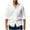 White, variant on Half Sleeve Button Down Shirt for Men Cotton Collared Mens Shirt Solid Color Casual Tee with Pocket Men Button Shirt