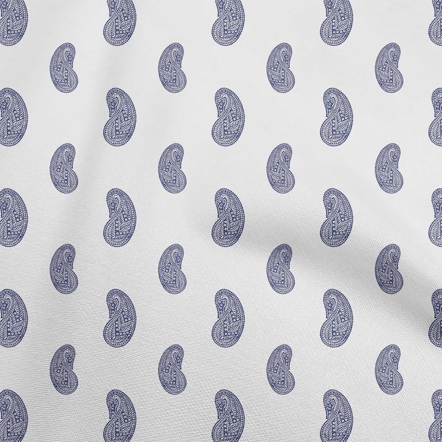 oneOone Polyester Spandex Medium Blue Fabric Block Quilting Supplies Print Sewing Fabric By The Yard 56 Inch Wide-UW
