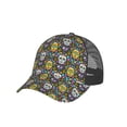 thumbnail image 7 of Zufioo Sugar Skulls Print Mesh Baseball Cap, Adjustable Sport Travel Hat Accessory for Men and Women, 7 of 7