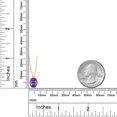 thumbnail image 4 of Gem Stone King 1.55 Ct Oval Shape Purple Amethyst Yellow Gold Plated Silver Pendant 18 inches, 4 of 4