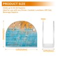 thumbnail image 3 of Seashell Starfish Teal Beach Acrylic Napkin Holder Tissue Paper Clear Tabletop Dispenser Dining Room Bathroom Party Hotel, 3 of 8