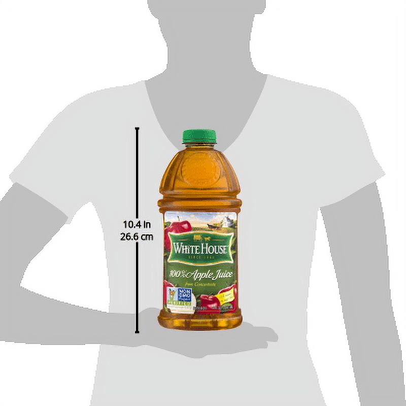 (2 pack) White House 100% Apple Juice, 64 fl oz Bottle