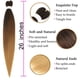 thumbnail image 2 of Cabello trenzado preestirado en tono marrón ombré de 26 pulgadas, 6 paquetes, 2 of 4