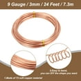 thumbnail image 3 of Hilo de cobre suave Uxcell 99.9%, 9 gauge / 3 mm de diámetro, 24 pies / 7.3 m, 1 libra, 3 of 7