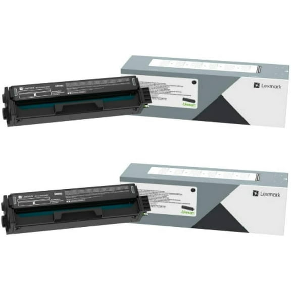 Lexmark Genuine 2-Pack Black C3210K0 Return Program Toner Cartridge Set for C3224, C3326, MC3224, MC3326