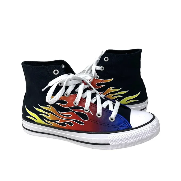 Converse Chuck Taylor High Shoes Black Canvas Kids Sneakers Skate A04715F Walmart