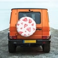 thumbnail image 6 of Naloa Pink Hearts PVC Leather Spare Tire Wheel Cover for Car Truck SUV Camper Trailer Universal Fit many size16 inch, 6 of 6