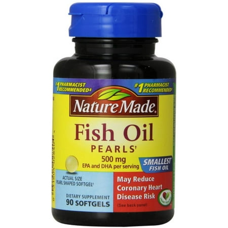 Nature Made Omega-3 Pearls, 500 mg Softgels 90 ea (Pack of 4)