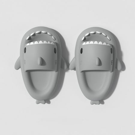 

QWZNDZGR Man Women Shark Slippers Cyberpunk Summer Home Anti-Skid Eva Couple Cool Streetwear Slipper Outdoor Men s Slides Funny Shoes